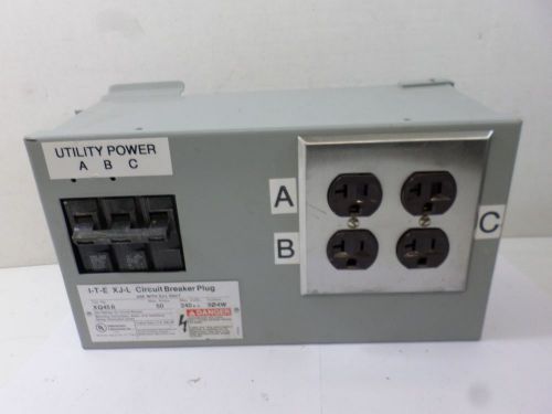 SIEMENS / ITE XJ-L Circuit Breaker Plug XQ45R 50a Max 240v 3P 4W with breaker