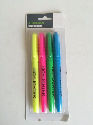 Fluorescent highlighters (Pack of 4)