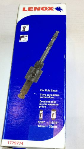 Lenox 1l arbor / mandrel for hole saws fits 1-1/4&#034;&#034; to 6&#034; # 1779774, 1/2&#034; hex sh for sale