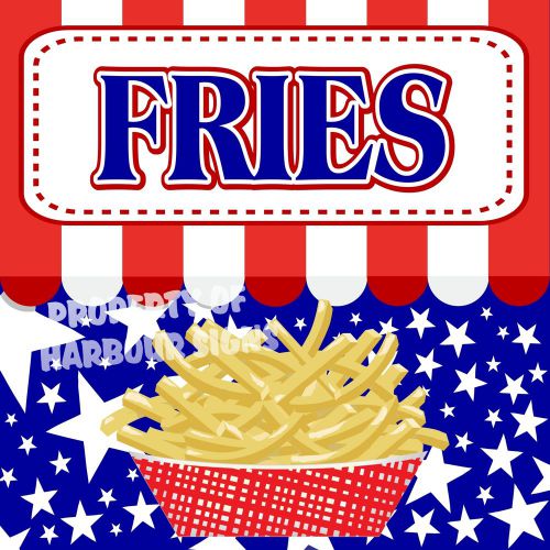 Fries Decal 14&#034; French Concession Food Truck Restaurant Vinyl Stickers