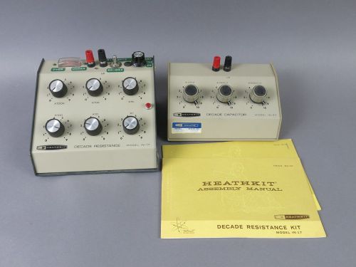 Vintage Heathkit Decade Resistance IN-17 &amp; Capacitor IN-27 Boxes w/ Manuals