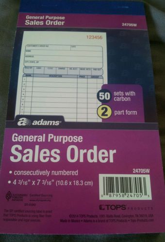 Adams 24705W Invoice Book, 2-part, 50 ST per BK,Sales Order