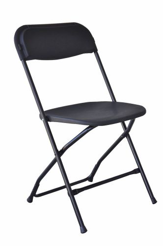 10 Black Stacking Chairs Easy Storage Thanksgiving Party Holiday Folding Chair