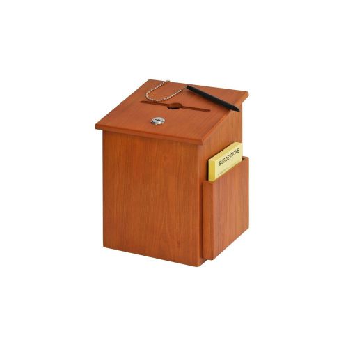 Sandusky buddy wood suggestion box sits on table or mounts to wall hardware for sale
