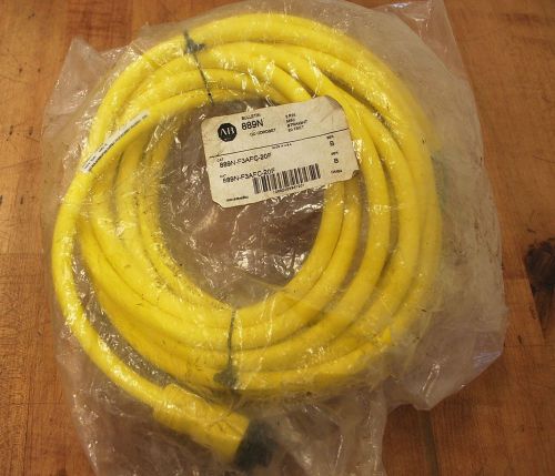 Allen-Bradley 889N-F3AFC-20F Series B 3Pin Female Straight PVC 20Ft Cable - NEW
