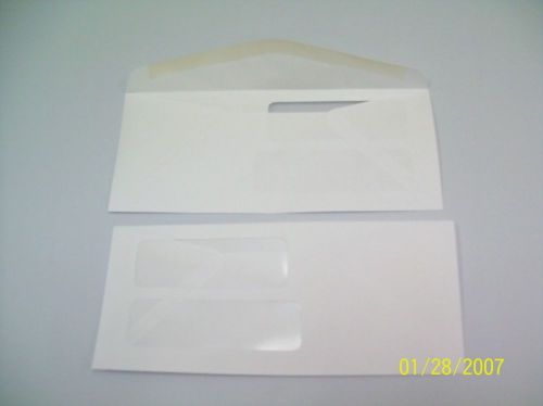#10 spec double window envelope #24 white wove 4 1/8 by 9 1/2 inch 2500 count