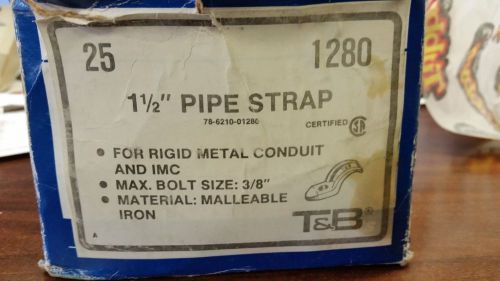 Thomas and Betts 1 1/2&#034; Rigid Malleable Iron One Hole Strap ** Box of 21 **