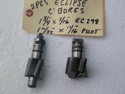 2- pcs-eclipse - mixed -  machinist  counterbores -  6 flt. for sale