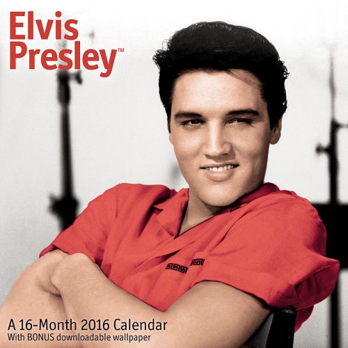 NEW Elvis Presley The King 2016 16-Month Wall Calendar- Bonus Computer Wallpaper