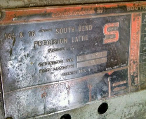 South Bend lathe 16