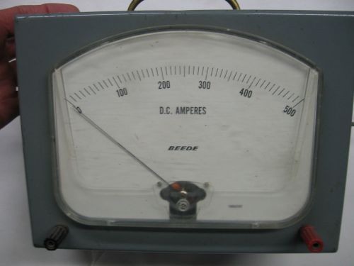 Vintage Beede Ammeter  0 - 500 DC amperes - used