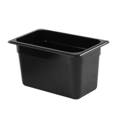 Thunder group plpa8146bk, quarter size 6-inch deep black polycarbonate food pan for sale
