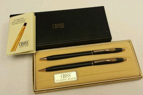 NEW IN BOX Cross Classic Century Pen and Pencil Set - Classic Black NO ENGRAVING