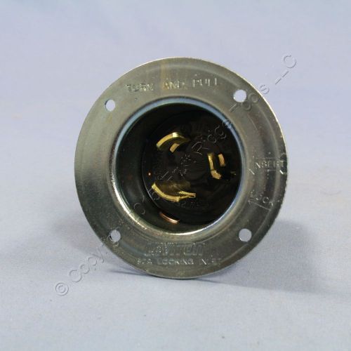 New leviton non-nema twist locking flanged inlet plug 50a 250vdc 600va 3777 for sale