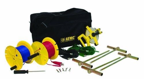 Aemc 2135.36 4-point ground resistance tester kit with 300&#039; leads for sale