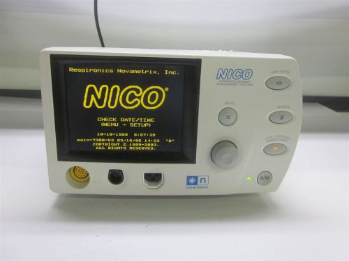 Novametrics Nico Cardiopulmonary Management System Model 7300 Power Tested Only