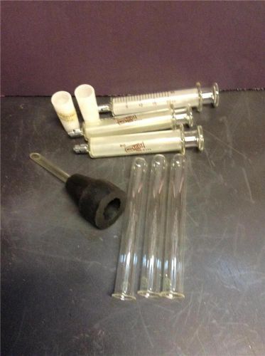Medical lab research equipment lot syringes test tubes more       acd125 for sale