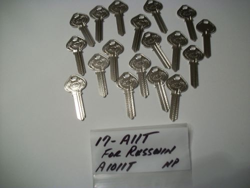 Locksmith LOT of 17 Key Blanks for RUSSWIN, A11T, A1011T, Uncut