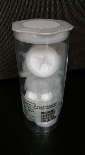 Pall life sciences acrodisc 37 mm syringe filter 4524t w lum glass fiber membran for sale