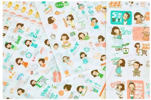 6sheet lovely juicy girl  calendar Filofax Schedule Notebook Deco Diary Stickers