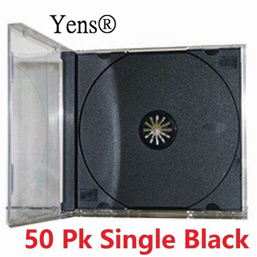 Yens 50blackcd 50 Standard CD Jewel Case - Assembled Black 10.4 mm Yens®