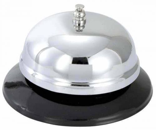 Advantus Call Bell Brushed Nickel Steel Counter Top Table Hop - 3 3/8&#034; Diameter