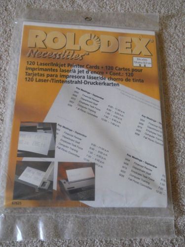 Rolodex Necessities - 120 Laser/Inkjet Printer Cards