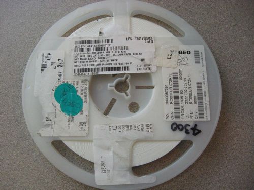 Reel of pcb components mfg no: rc0603jr-072r70l qty on reel: 4300 for sale