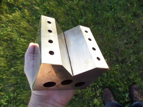 Machinist toolmaker v-block large heavy 10 1/2 pounds grinder toolroom superb for sale