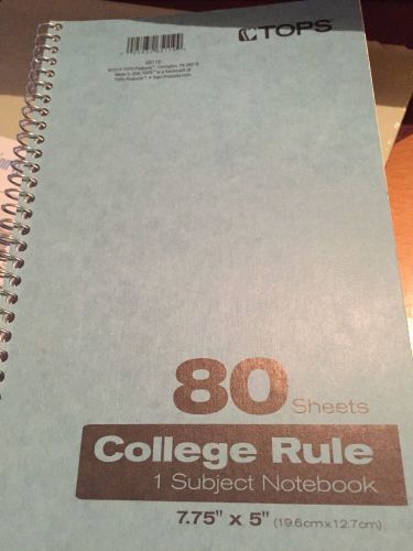Tops College Rule, 1 Subject Notebook,  7.75 x 5