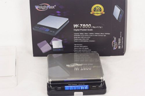 Weighmax w-7800 - 3000g capacity jewelry, silver, kitchen, hobbies 10 yr warrant for sale