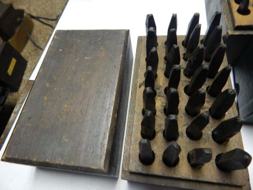 Vintage  GSSW Hand Cut  3/32&#034;  Steel  Letter Stamp Set