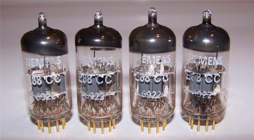 4 vintage Siemens E88CC 6922  tubes  -tested-  6dj8/ecc88  F342
