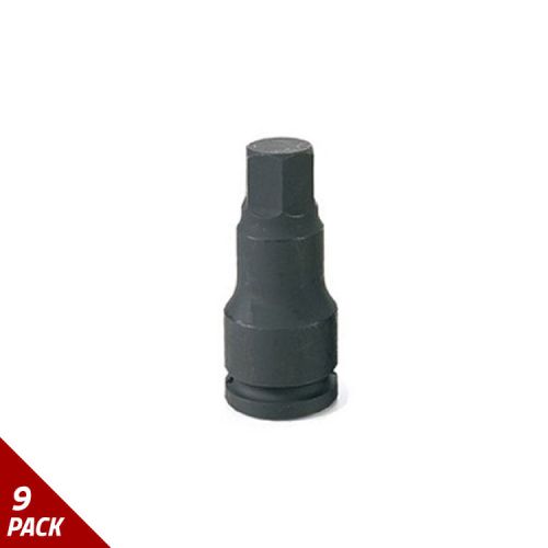 Grey Pneumatic Socket 1/2 3/4D Imp Hex Male Blk [9 Pack]