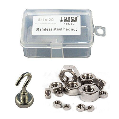 10L0L 10l0l 18-8 Stainless Steel UNC Hex Nuts kit 10#-32 Kit,100-pack