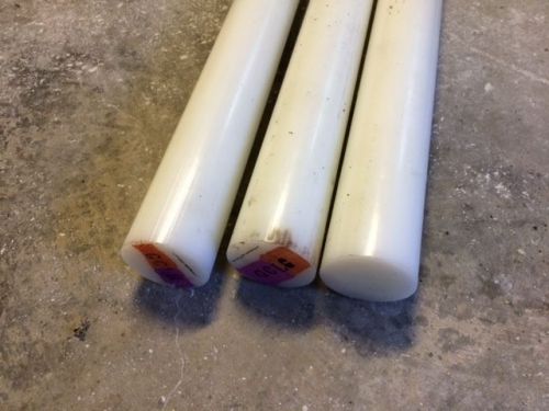 UHMW Bar Stock 2&#034; OD White Two 6&#039; pieces. 1 foot total