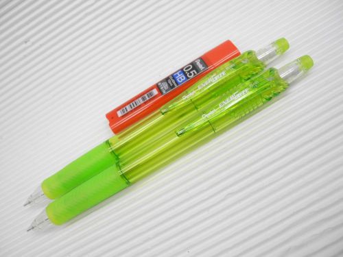 2x Green Pentel Ener Gize-X 0.5mm automatic pencil free Pentel 0.5mm pencil lead