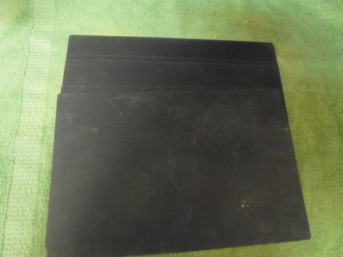 (6) Black  approx 14.5 x 9.5 File Dividers Plastic/Vinyl Heavy Duty