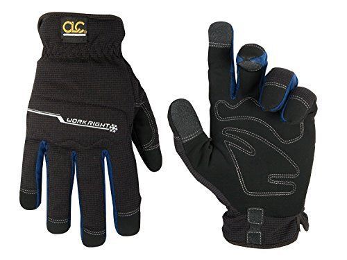 Custom Leathercraft L123L Workright Winter Flex Grip Work Gloves, Large