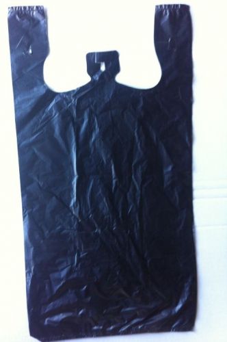 Black Retail Jumbo T-Shirt Bags 400 ct 20 mic Tough