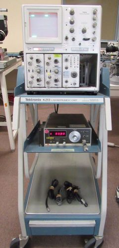 TEKTRONIX 7904 OSCILLOSCOPE K213 LAB CART KEITHLEY 616 DIGITAL ELECTROMETER