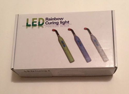 Dental wireless cordless LED Rainbow curing light lamp Black