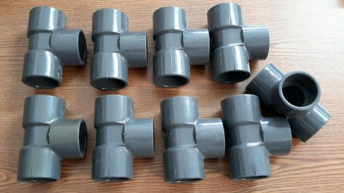 LOT OF (9) SPEARS 1-1/2&#034;  TEE  FITTINGS SCH 80 PVCI 02467 SLIP