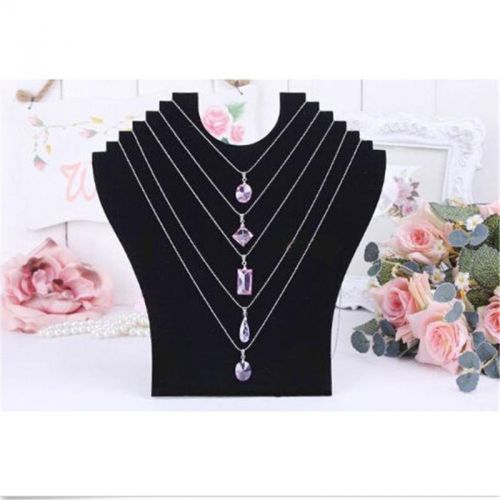 Hot Necklace Black Bust Jewelry Pendant Display Holder Stand Neck Velvet Easel 7