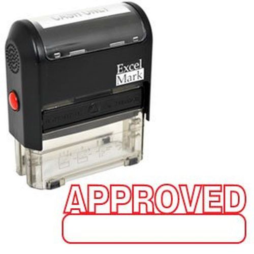 APPROVED Self Inking Rubber Stamp - Red Ink (42A1539WEB-R)