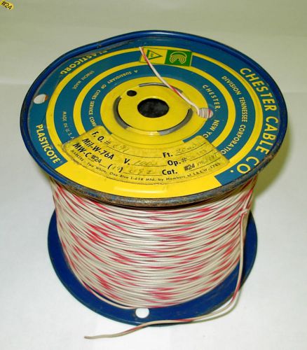 Stranded copper wire, #22 awg,  2000 ft, 1000v insulation,  made in usa for sale