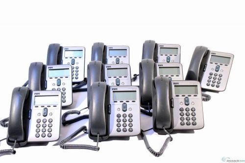 Lot of 10 Cisco CP-7912G 1 Line Unified VoIP 7912 PoE Desktop Phone