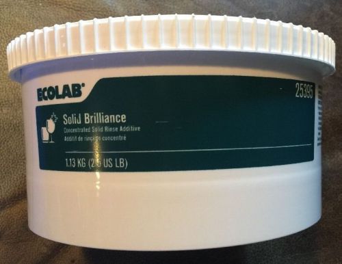 Ecolab Solid Brilliance Concentrated Warewashing Rinse Additive 1-Only 2.5 Lb