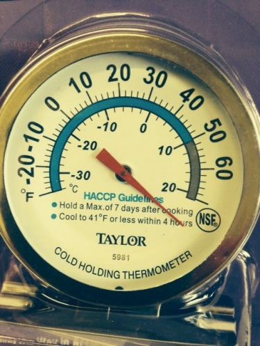 TAYLOR 5981 DIAL THERMOMETER SS HACCP GUIDELINES ON FACE F&amp;C