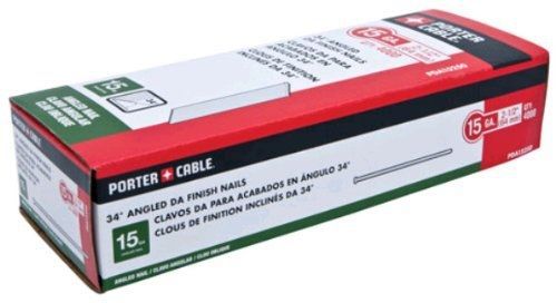 PORTER-CABLE PDA15250 2-1/2-Inch 15-Gauge D/A Angle Finish Nails, 4000-Pack